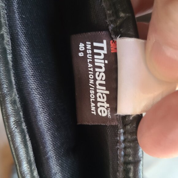 Black Leather Gauntlet Gloves Biker's Club 3XL Thinsulate 40g & Rain Cover - Picture 7 of 10